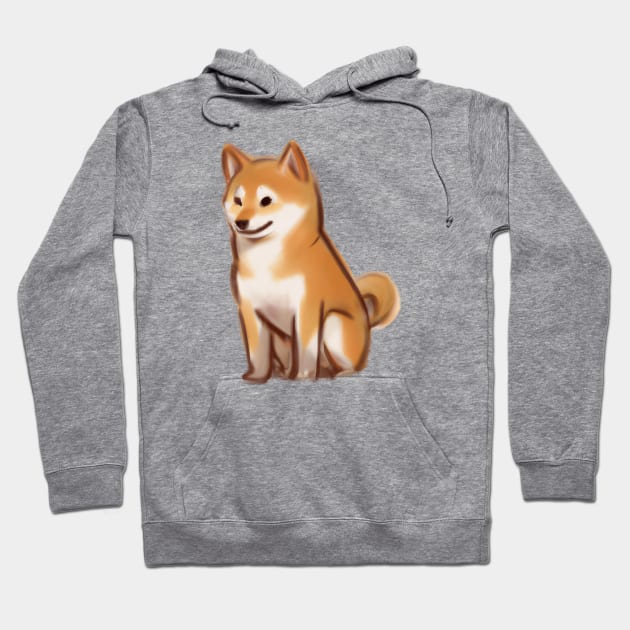 Cute Shiba Inu Drawing Hoodie by Play Zoo